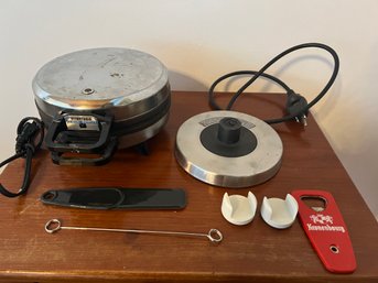 Mini Waffle Maker, Williams And Somoma Magnet Spoon Rest, And Electric Tea Kettle Bottom