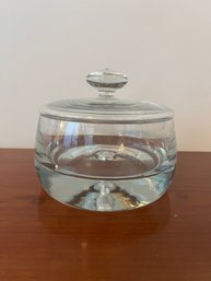 Heavy Glass Candy Bowl With Lid