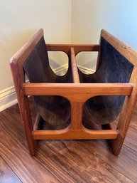 Minimalistic Danish Teak Magazine Rack From Salin Mobler, 1970s