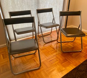 Metal And Vinyl Fold Up Chairs