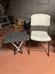 Fold Up Chair And GCI Telescope Leg Table