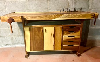 Wood Work Bench And Clamps