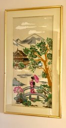 Large Needlepoint Japanese Garden Scene