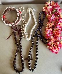 Hawaiian Lei Flowers And Beads