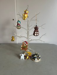 Handblown Bear Glass Ornaments And Small Figures