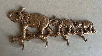 Brass Elephant Wall Hook