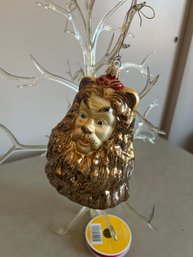 Cowardly Lion Glass Ornament