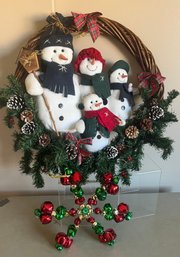 Snowman Wreath And Bell Star Wreath