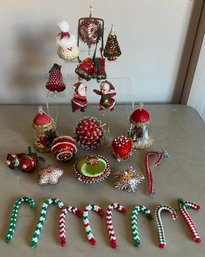 Vintage Ornaments: Candy Canes, Mr & Mrs Claus And More