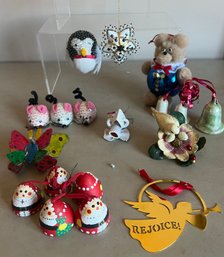 Vintage Ornaments: Penguin, Bears, Santa, Mice And More