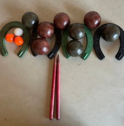 Plastic Horseshoes, Bocce Balls And Golf Balls