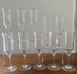 10 Baccarat Tulip Champagne Glasses