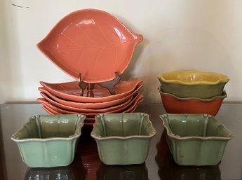 Colorful Stoneware: Next Bowls, Tag Leaf Plates And Casafina Small Bowls