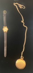 Bill Bass Ladies Watch And Westclox 17 Jewels Pocket Watch