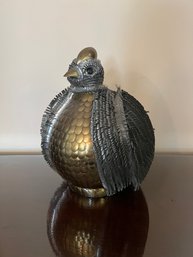 1970s Mixed Metal Brutalist Bird Sculpture Sergio Bustamante Style