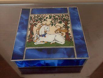 Stain Glass Unicorn Box