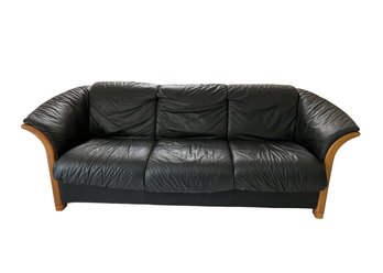 J E Ekornes Stressless Leather Sofa