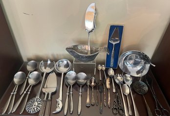 Kitchen Draw (1): Moon And Sun Serving Spoons, Flatware, Gravy Boat, Cake Servers And More