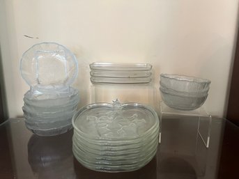 Glass Apple Plates, Salad Bowls, And More