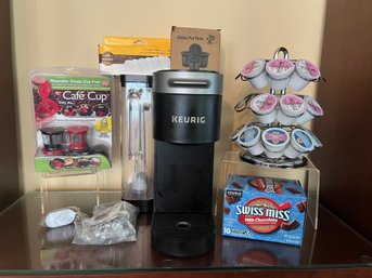 Keurig With Coffee Pods, Filters, And More