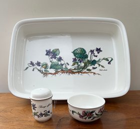 Villeroy & Bach Botanic Casserole Dish And 2 Custard Cups