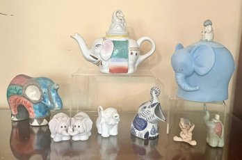 Ceramic Elephants: Precious Moments, Tea Pot Made In China, And More