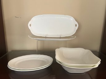 Heinrich Villeroy & Bach Louisenburg Weiss Bone China: Platters And Serving Bowls