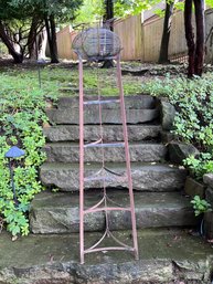 Wrought Iron Rustic Pot/plant Stand & Wire Basket