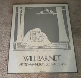 Will Barnet Poster 1978. Signed WB