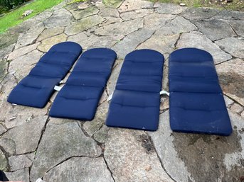 Four Navy Sunbrella Adirondack Chair Cushions