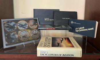 Aviation Lot: Books And Stain Glass