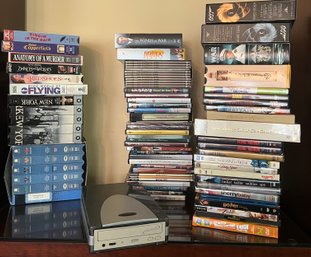 DVDs, VHS, And Samsung DVD Player