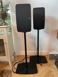 Set Of Sonos Play 5 Stand Speakers