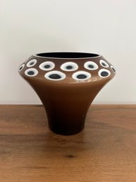 Handmade Ceramic Brown Hour Glass Vase