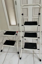 2 Metal Step Ladders