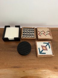 Coasters: Wood, Rubber And Marble