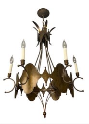 6 Candle Funky Metal Chandelier