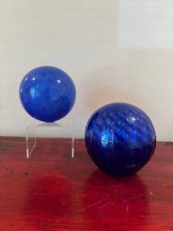 Blue Glass Orbs