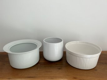 2- Casserole Dishes: Dansk And Vase