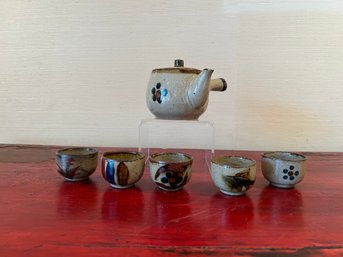 Asian Glazed Pottery Tea Set