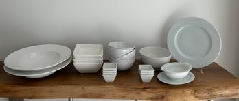 Variety Of White Serving Bowls, Platters, Bowls & Condiment Cups: Ikea, Strawberry Street, Bistro Blanc