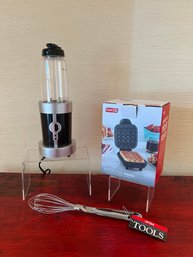 Dash Waffle Stick Maker, Single Person Blender And All Clad Wisk