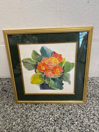 Orange Bouquet Of Flowers Watercolor: Madeline
