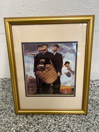Norman Rockwell Lithograph 'Bottom Of The Sixth'