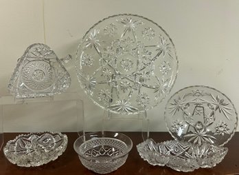 Cut Glass: Platters, Bowls And More