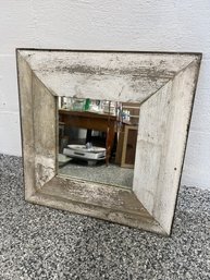 Antique Wood Farm House Mirror
