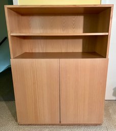 Light Wood Cabinet With Shelves