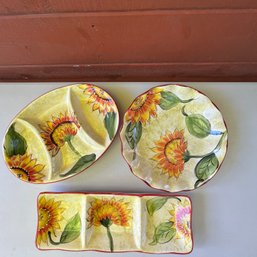 Colorful Sunflower Ceramic Serving Dishes ,european Designs By J & S Imports