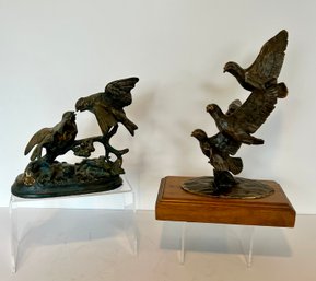 Wild Birds Bronze Statue And Flying Doves Bronze Statue