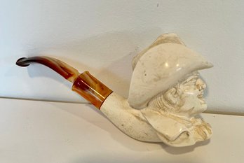 Smiling Cowboy Meerschaum Smoking Tobacco Pipe With Case